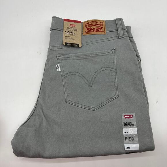 Levi's Women's Classic Straight Jeans Gray Color 14 Medium - Picture 1 of 9